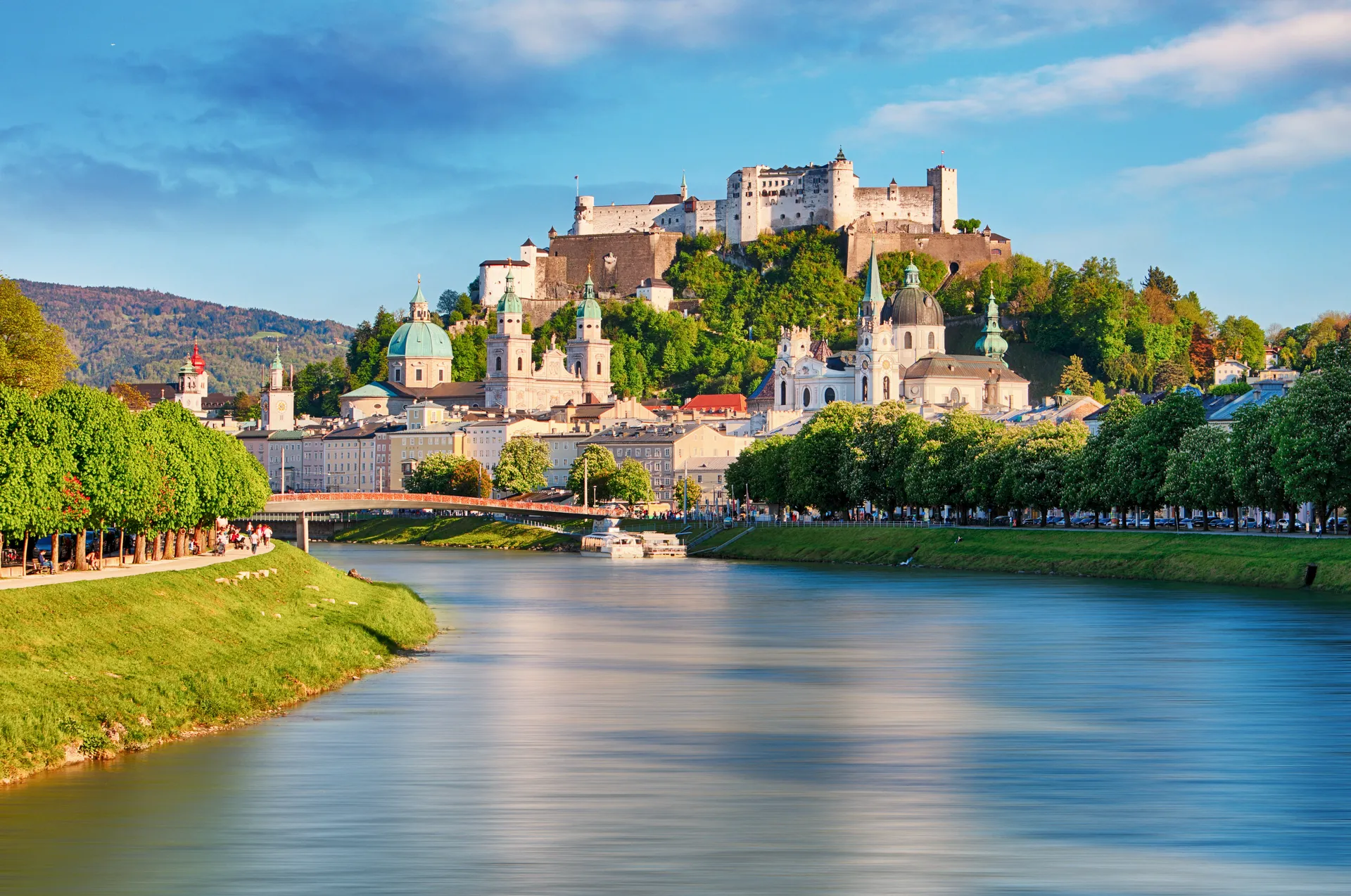 Blick über die Stadt Salzburg, Österreich
